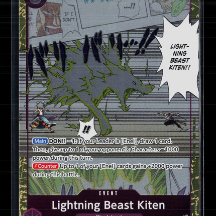 One Piece Lightning Beast Kiten (Dash Pack) Adventure on Kami's Island OP15-076