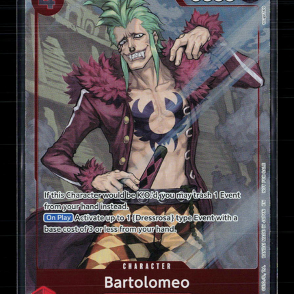 One Piece Bartolomeo (Dash Pack) Adventure on Kami's Island • OP15-014 Foil