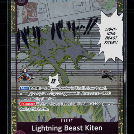 One Piece Lightning Beast Kiten (Dash Pack) Adventure on Kami's Island OP15-076