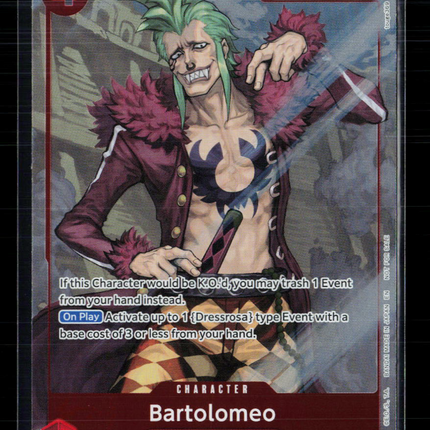 One Piece Bartolomeo (Dash Pack) Adventure on Kami's Island • OP15-014 Foil
