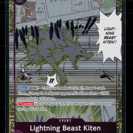 One Piece Lightning Beast Kiten (Dash Pack) Adventure on Kami's Island OP15-076