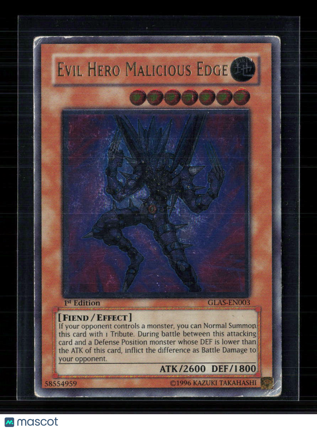 Yu-Gi-Oh! Evil HERO Malicious Edge (UTR) Gladiator's Assault GLAS-EN003 1st Ed