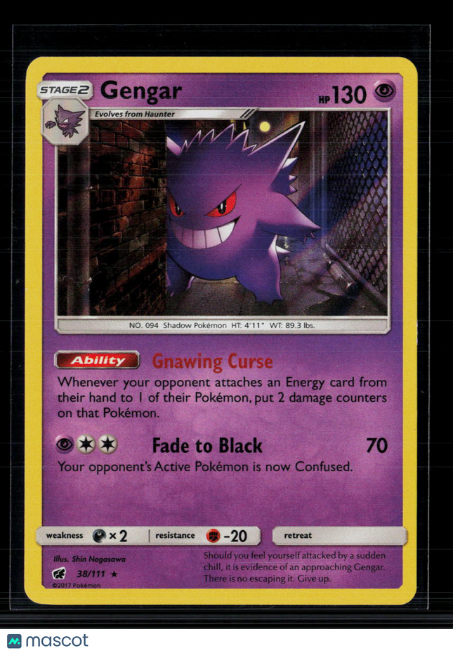 Pokemon 2017 Crimson Invasion Gengar #38/111