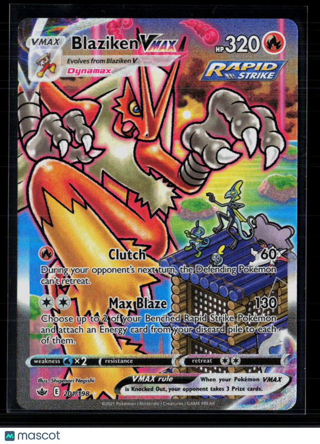 Pokemon 2021 Chilling Reign Blaziken VMAX #201/198