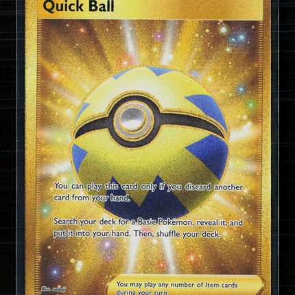 Pokemon 2020 Sword & Shield Quick Ball SR Gold UR #216/202