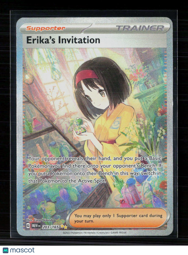 Pokemon 2023 Scarlet & Violet 151 Erika's Invitation FA SAR #203/165