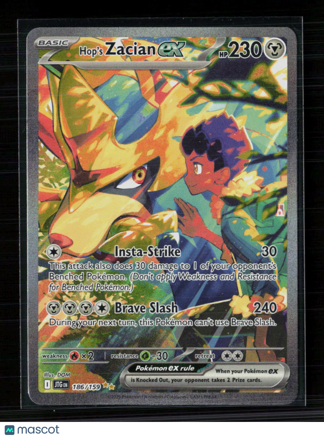 Pokemon 2025 Journey Together Hop's Zacian EX SAR #186/159