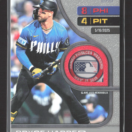 2026 Topps Around the Bases Bryce Harper #RTB-BHA Game-Used Base MLB Logo 1/1
