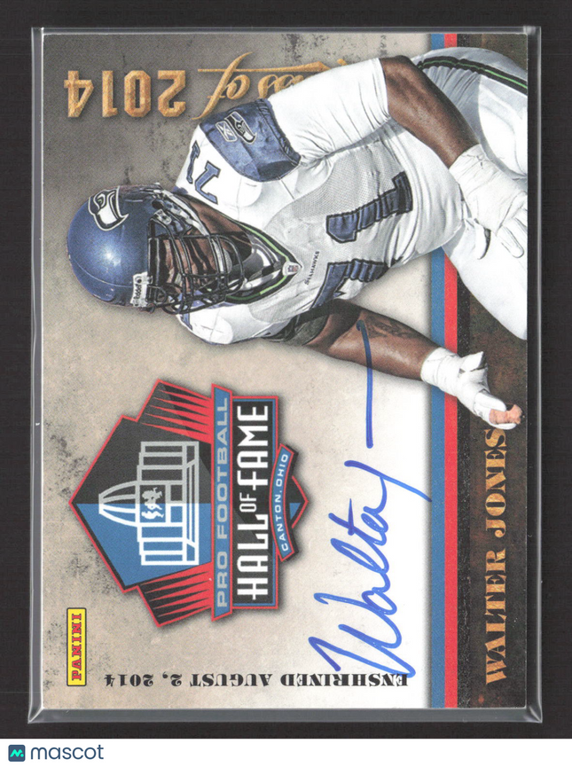 2014 Panini Hall of Fame Class of 2014 Walter Jones #WJ Auto