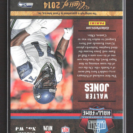 2014 Panini Hall of Fame Class of 2014 Walter Jones #WJ Auto