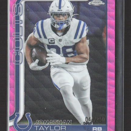 2025 Topps Chrome Jonathan Taylor #130 Pink Wave 3/250