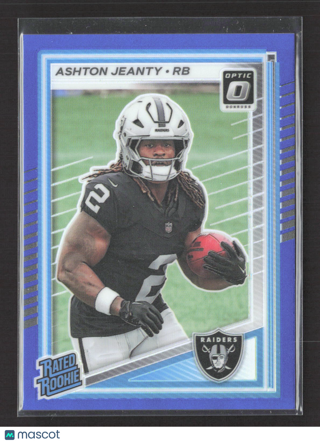 2025 Panini Donruss Optic Prizm Ashton Jeanty #202 Blue 158/249