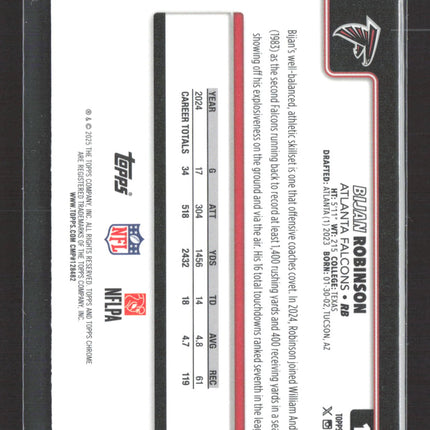 2025 Topps Chrome Bijan Robinson #16 LightBoard