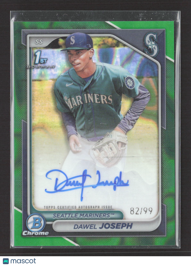 2024 Bowman Chrome Dawel Joseph #CPA-DJ Green Lava 82/99 Auto