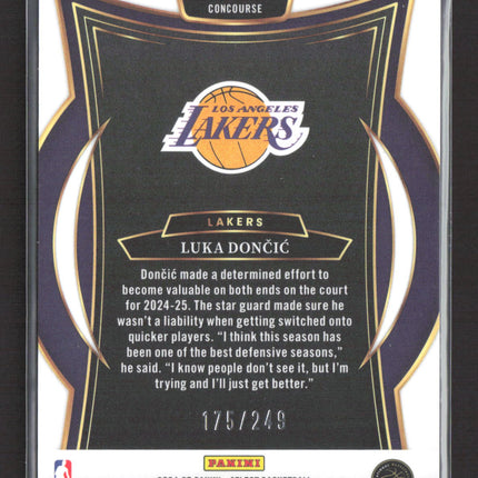 2025 Panini Select Prizm Concourse Luka Doncic #56 Blue Scope 175/249