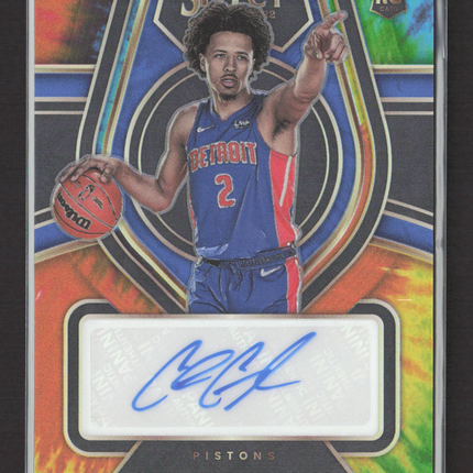 2021 Panini Select Prizm Cade Cunningham #RS-CCM Tie-Dye /25 RC Auto