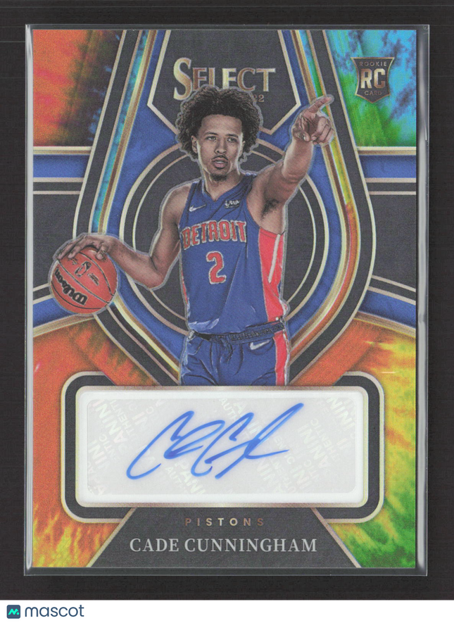 2021 Panini Select Prizm Cade Cunningham #RS-CCM Tie-Dye /25 RC Auto