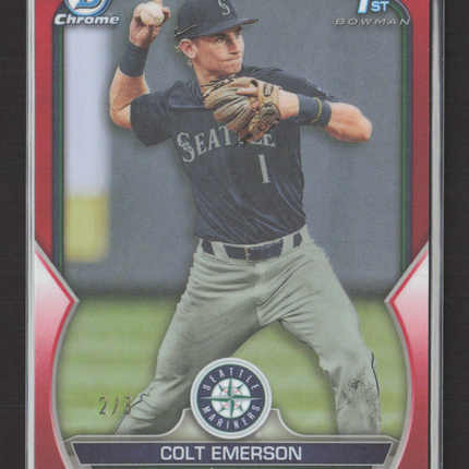 2023 Bowman Chrome Colt Emerson #BDC-42 True Red Refractor 1st Bowman /5