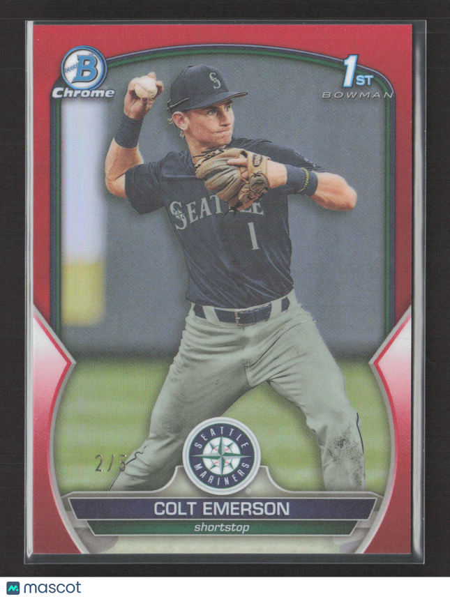 2023 Bowman Chrome Colt Emerson #BDC-42 True Red Refractor 1st Bowman /5