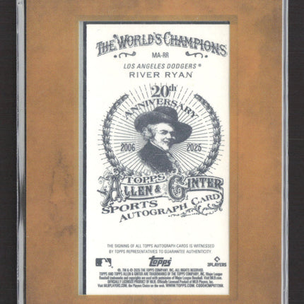 2025 Topps Allen & Ginter River Ryan #MA-RR RC 6/10 Auto Red Ink