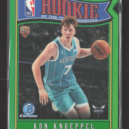 2025 Bowman Chrome Rookie of the Year Favorites Kon Knueppel #RY-4 Green /99 RC