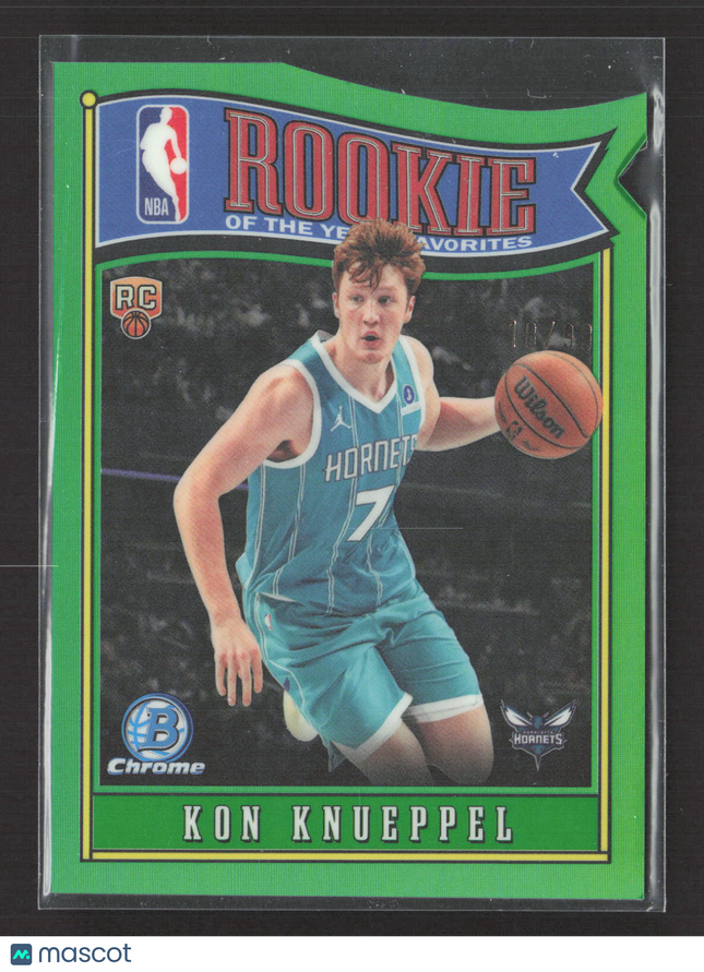 2025 Bowman Chrome Rookie of the Year Favorites Kon Knueppel #RY-4 Green /99 RC