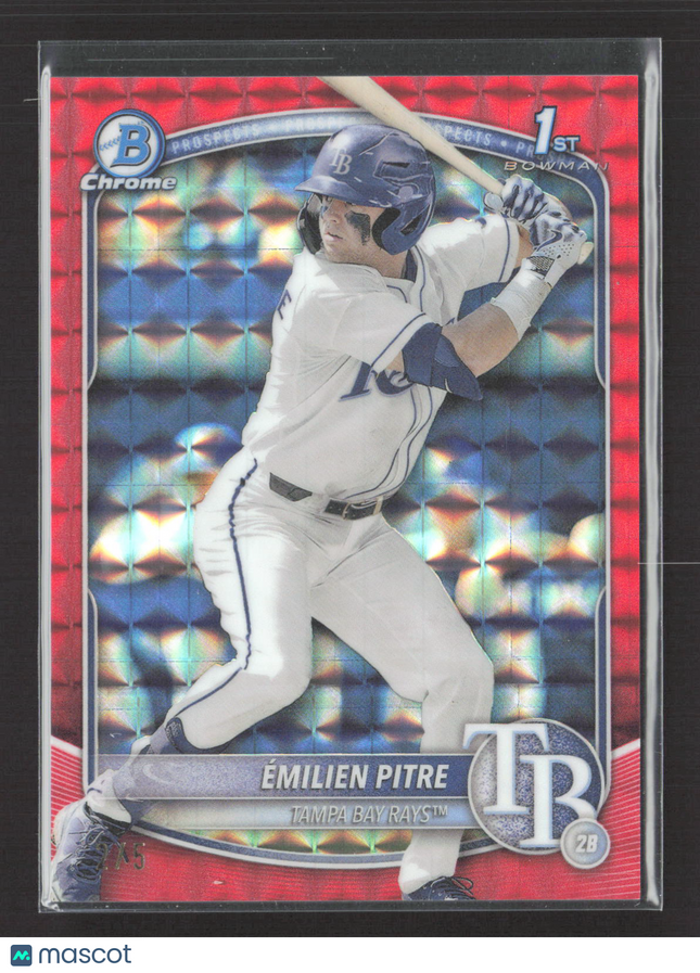 2025 Bowman Chrome Emilien Pitre #BCP-83 Red Checkerboard Refractor /5