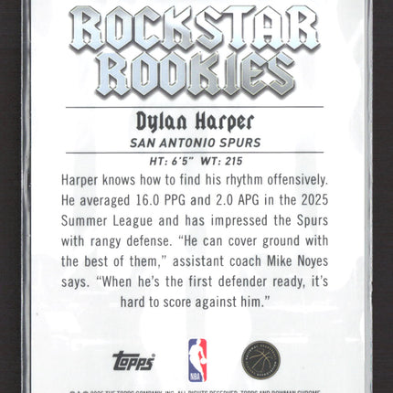 2025 Bowman Chrome Rockstar Rookies Dylan Harper #RR-2 RC Fuchsiia /199