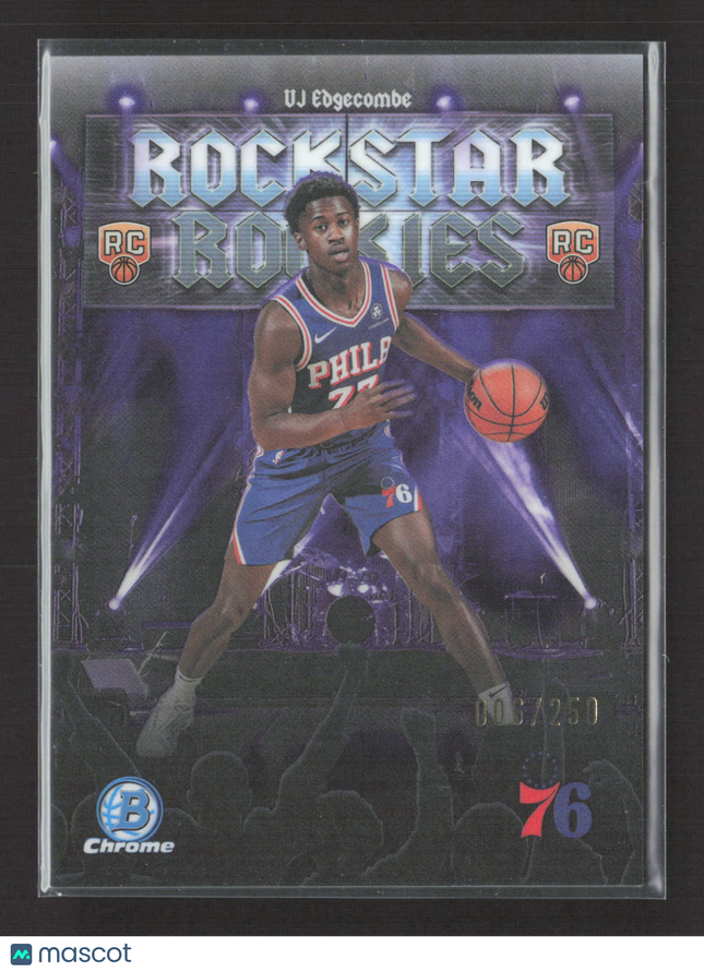2025 Bowman Chrome Rockstar Rookies VJ Edgecombe #RR-3 006/250 RC Purple