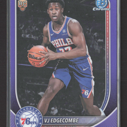 2025 Topps Bowman Chrome VJ Edgecombe #BCV-3 Purple RC 062/250