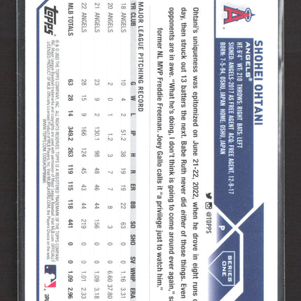 2023 Topps Series One Shohei Ohtani #17 Rainbow Foil