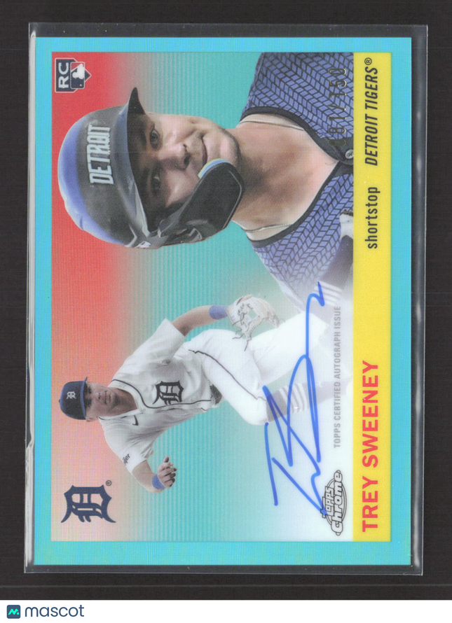 2025 Topps Chrome Platinum Baseball Trey Sweeney #CPA-TSW RC Auto Teal /150
