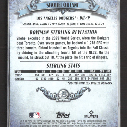 2026 Bowman Sterling Chrome Shohei Ohtani #BST-6