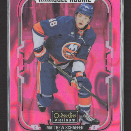 2026 Upper Deck O-Pee-Chee Platinum Matthew Schaefer #268 Pink Magma