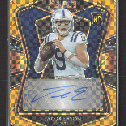 2021 Panini Select Prizm Jacob Eason #RS-JEA Gold Checkerboard 06/10 RC Auto