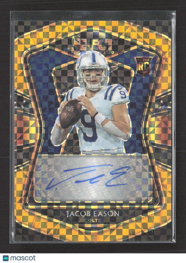 2021 Panini Select Prizm Jacob Eason #RS-JEA Gold Checkerboard 06/10 RC Auto