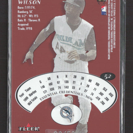 2000 Fleer SkyBox E-X Essential Credentials Now Preston Wilson #52 /52