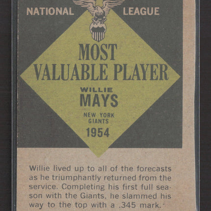 1961 Topps Willie Mays #482