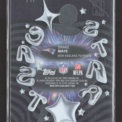 2025 Topps Signature Class Star Cast Drake Maye #SC-13 Black Acetate True 1/1
