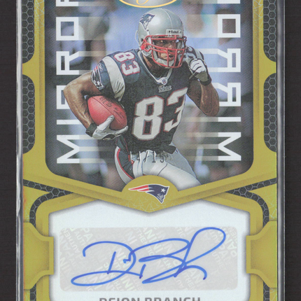 2023 Panini Certified Mirror Deion Branch #MS35 Gold 14/15 Auto