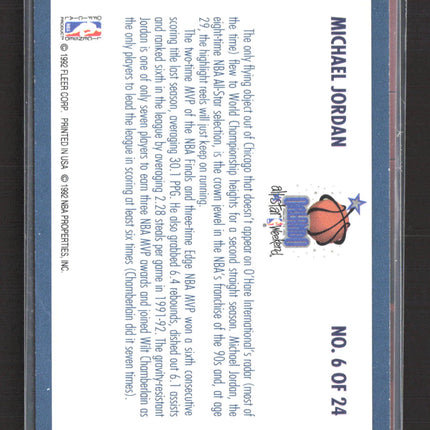 1992 Fleer Metal Shredders Michael Jordan #6 of 24
