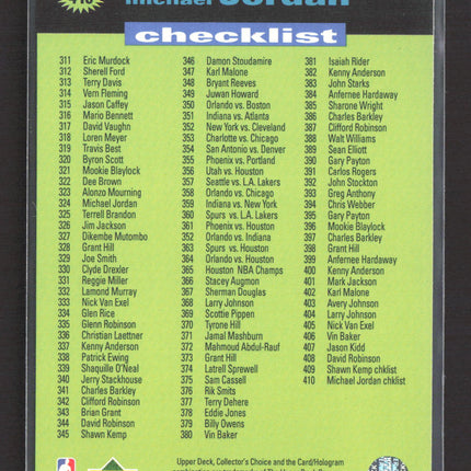 1995 Upper Deck Collector's Choice Michael Jordan #410 Checklist
