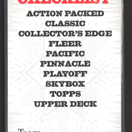 1994 Team NFL Christmas Santa Claus #N/A Checklist