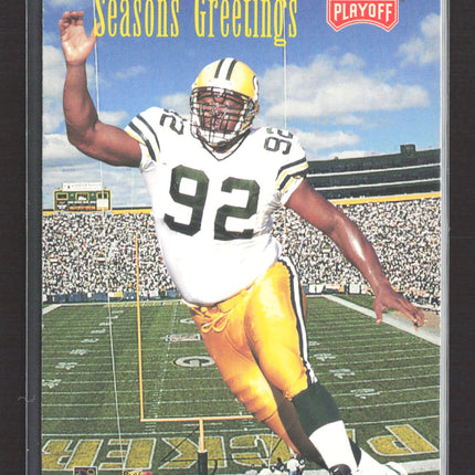 1997 Playoff Seasons Greetings Reggie White #92