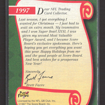 1997 Score Board Hobby Holidays Brett Favre