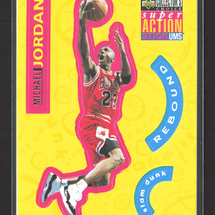 1996 Upper Deck Collector's Choice Super Action Stick-Ums Michael Jordan #S30