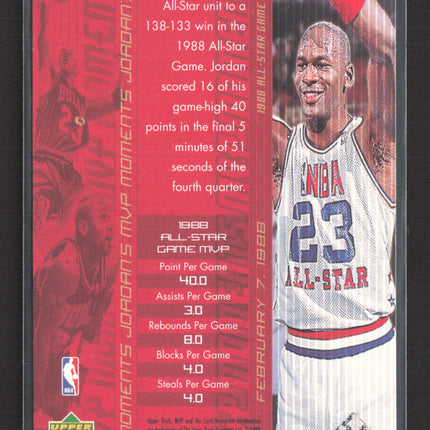 1999 Upper Deck MVP Jordan's MVP Moments Michael Jordan #MJ6