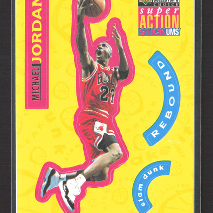 1996 Upper Deck Collector's Choice Super Action Stick-Ums Michael Jordan #S30