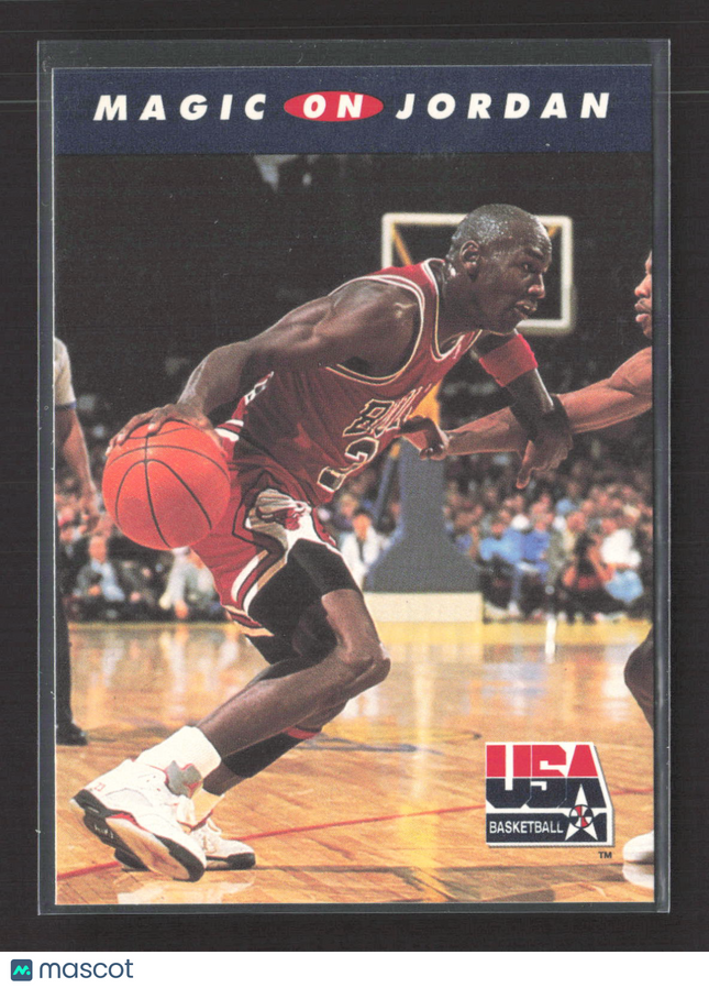 1992 SkyBox USA Basketball Magic Johnson Michael Jordan #105