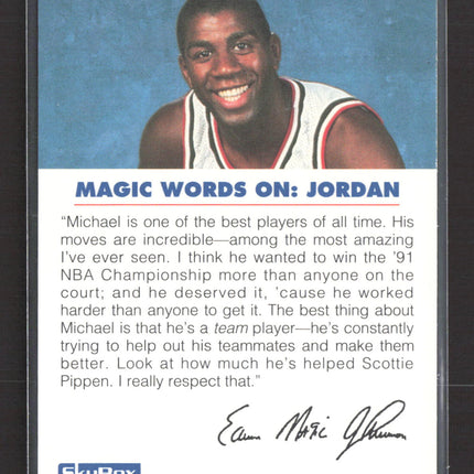 1992 SkyBox USA Basketball Magic Johnson Michael Jordan #105